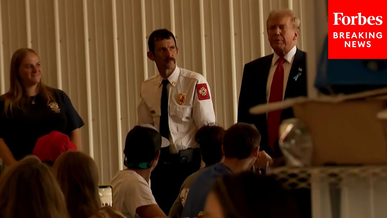 BREAKING NEWS: Trump Visits Firefighters In Shanksville, Pennsylvania, To Commemorate 9/11