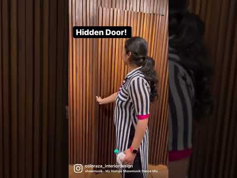 Hidden Door! #interiordesign #shorts #homedecor #interior #architecture #hiddendoor #woodpanel