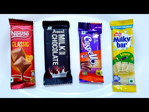 Nestle Milkybar vs Cadbury Crispello vs Amul Milk Chocolate vs Nestle Classic