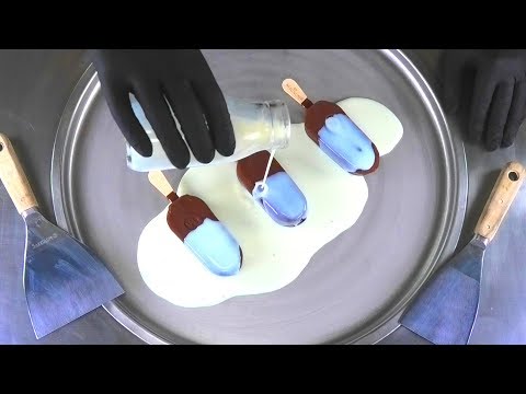 How to make MAGNUM Ice Cream Popsicles to delicious Ice Cream Rolls with Chocolate | satisfying ASMR