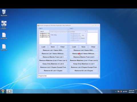 Email Compare and Remove Duplicate Lists Software