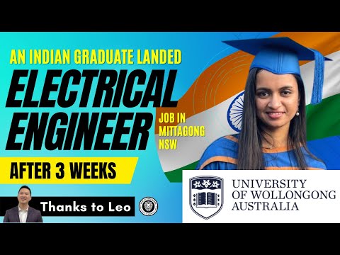INDIAN FEMALE ELECTRICAL ENGINEER GRADUATE FROM UNIVERISTY OF WOLLONGONG LANDED DESIGN ENGINEER JOB