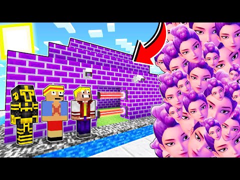 100% SAFE BASE VS KPOP WARRIORS STONE APOCALYPSE IN MINECRAFT