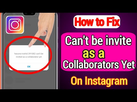 Fix can't be invite as a Collaborators yet Instagram Problem
