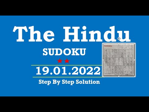 How to Solve 2 Star Hindu  Sudoku Jan 19, 2022 -  Step By Step Solution