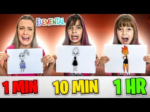 1 MINUTO, 10 MINUTOS OU 1 HORA FILME ELEMENTOS ! BATALHA DE DESENHO ! - COMPILAÇÃO
