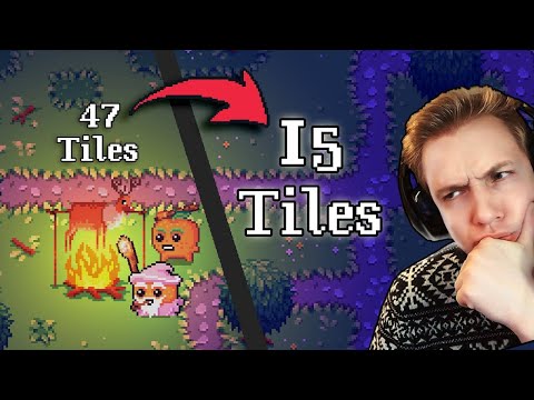 Drawing Fewer Tiles - The Dual Grid System | Cakez Reacts