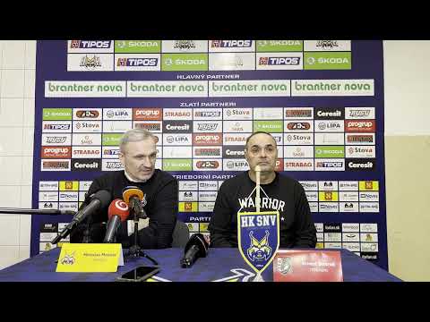 Tlačová konferencia po druhom zápase play-off kvalifikácie proti HC GROTTO Prešov