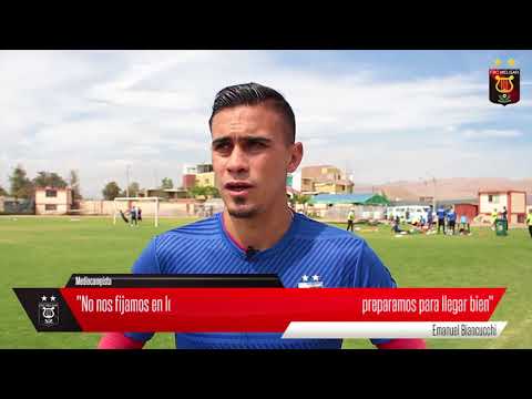 Emanuel Biancucchi feliz tras su primer gol