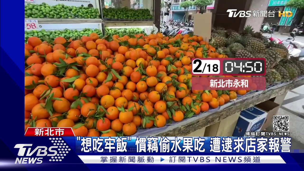 「想吃牢飯」慣竊偷水果吃 遭逮求店家報警