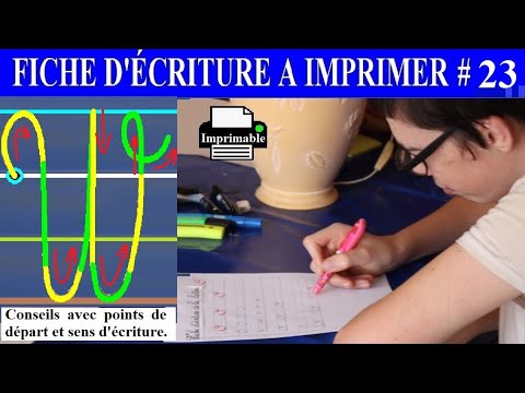 Fiche d'écriture majuscule à imprimer gratuit : Lettre W # 23