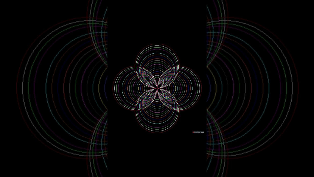 Draw Flower Using Graphics In C Language  🌼🌸🌻 #coding #shorts #shortvideo #programming #coding