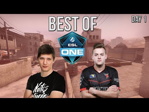 CS:GO - BEST OF ESL One New York 2017 Day 1 (s1mple ACE, NiKo 1v3)