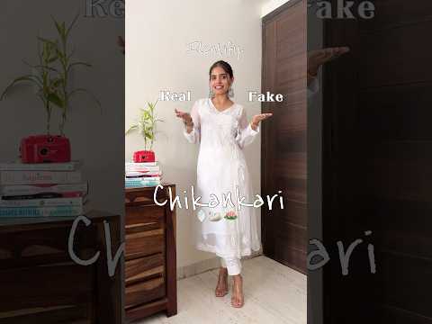 Real Vs fake Chikankari #chikankari #chikankarikurta