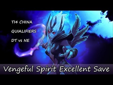 Dota2 - Vengeful Spirit Excellent Save (DT -vs- NE, TI4 China Qualifier)