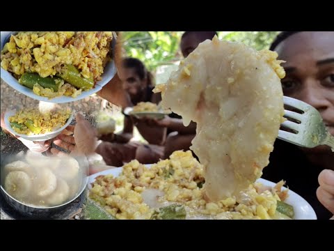 Ultimate Belly Buss! 😋 Delicious Jamaican Countryside Food! *raw eatings* Outdoor Cooking