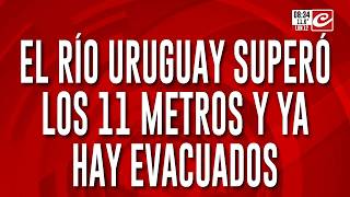 Alerta por impresionante crecida del Río Uruguay: hay evacuados y se teme lo peor