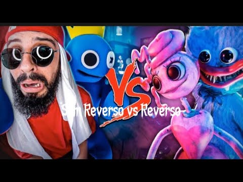 Sem Reverso vs Reverso: Azul Babão e Mussa vs, Huggy Wuggy e Mommy - Batalha em Dupla