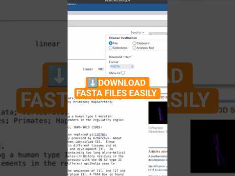 👉 How to Download FASTA Files from NCBI | Step-by-Step Guide for Beginners 🧬