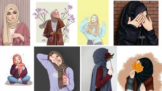 Hijab cartoon girl picture/hijab cartoon dpz/hijab
