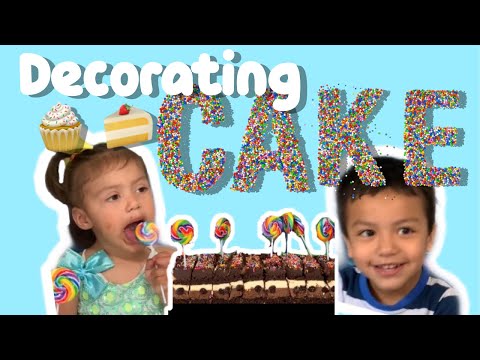 Decorating Cake + Unboxing Toys For Kids With Adriel And Dalila