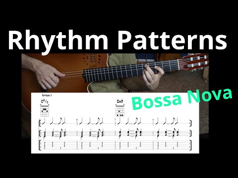 5 Bossa Nova Guitar Rhythm Patterns with TAB
