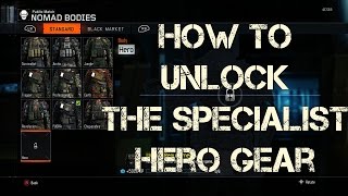 Black ops 3 - HOW TO UNLOCK THE SPECIALIST HERO GEAR (BO3 UNLOCK CLASSIFIED SPECIALIST )