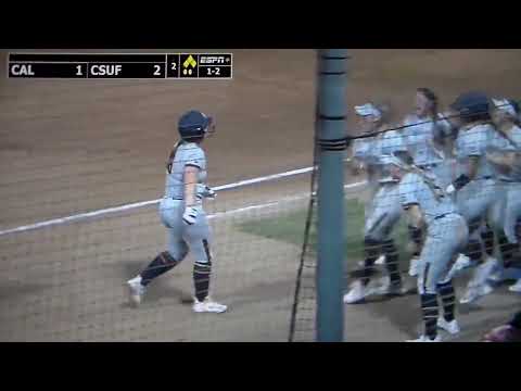 Cal softball's Alexis Bishop hits grand slam home run vs. Cal State Fullerton