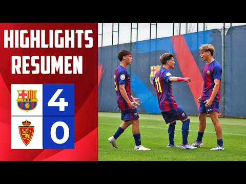 Barca Juvenil A 4-0 Real Zaragoza | Highlights | Orian Goren, Pedro Villar, Pedro Rodriguez ⚽🎯