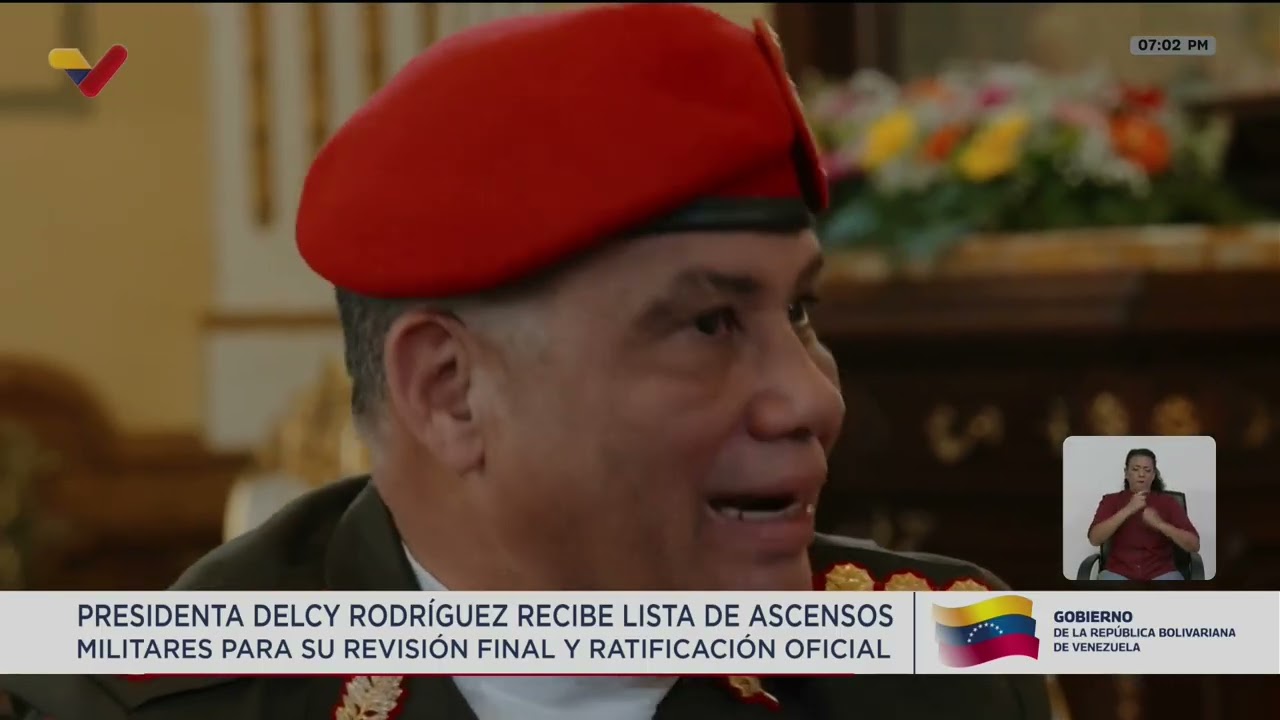 Delcy Rodríguez sobre ascensos militares, 20 de julio de 2026