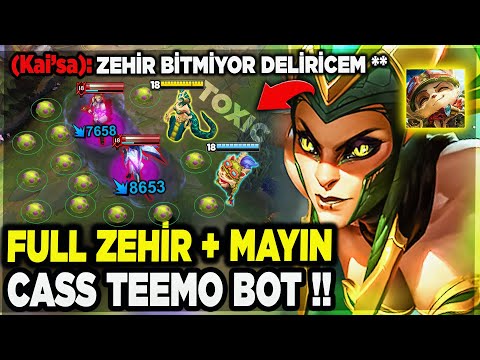 EFSANE ZEHİR KOMBOSU !! HEM YAVAŞLIYOR HEM PATLIYORLAR !! CASSİOPEİA TEEMO BOT !!