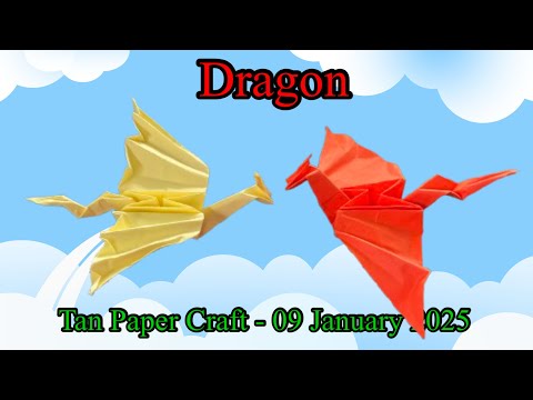 Tutorial ke 154 - Origami Crane becomes  Dragon