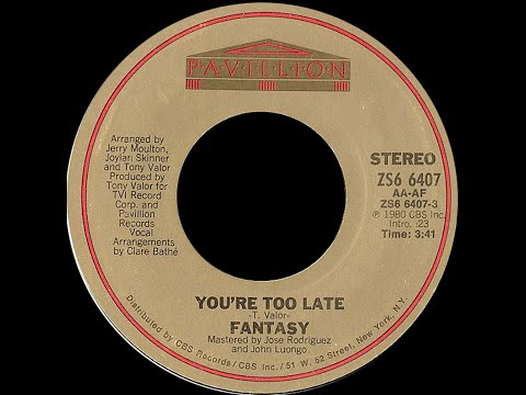 Fantasy ~ You're Too Late 1980 Disco Purrfection Version