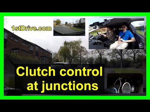 Driving lessons for beginners - clutch control at junctions
