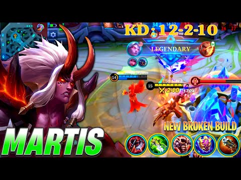 MOBA: 12Kills!! Martis Satisfying 3X Legendary Sidelane Gameplay - New Broken Build ~ MLBB