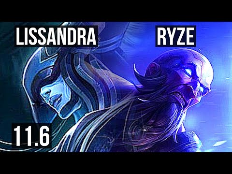 LISSANDRA vs RYZE (MID) | 7/0/14, Godlike, 800K mastery | BR Challenger | v11.6