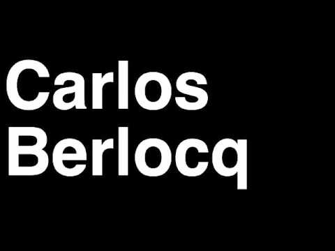 How to Pronounce Carlos Berlocq Tennis Grand Slam Tournament Australia French US Open Wimbledon
