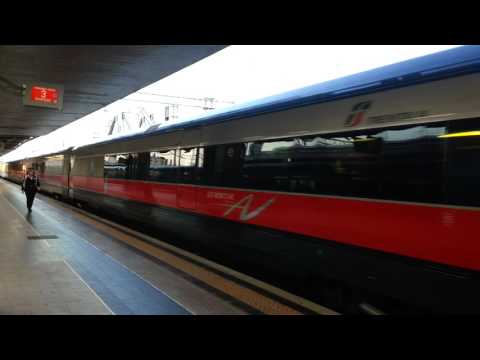 Frecciarossa train departing Rome Central