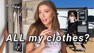 Living in a TRAILER | Downsizing My Closet