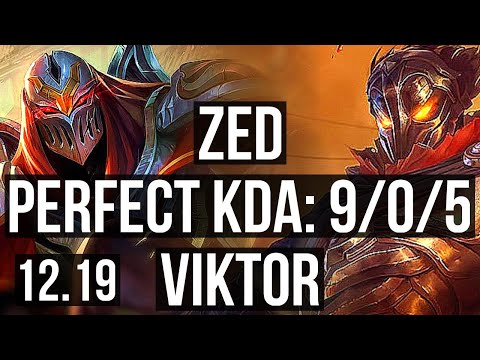 ZED vs VIKTOR (MID) | 9/0/5, 1.7M mastery, 800+ games, Legendary | EUW Challenger | 12.19