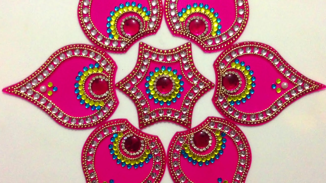 acrylic rangoli tutorials by beads art