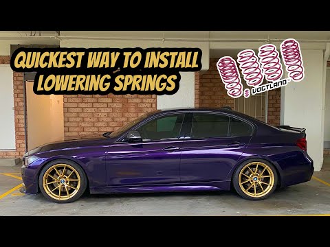 Quick and easy way to install lowering springs on F30. No spring compressor needed