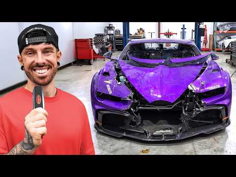 INTENTANDO ARRANCAR EL BUGATTI CHIRON PUR SPORT DESTROZADO