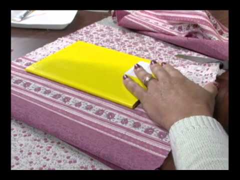 Mulher.com 30/07/2012 Claudia Niero - Forração de caderno com tecido 01