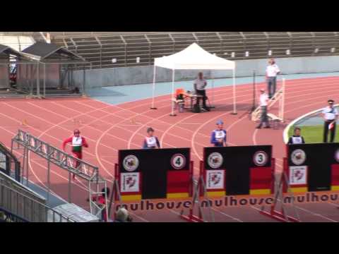 Firefighter Olympic CTIF Mulhouse 2013 100m obstacles 1st semifinal run