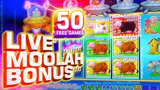 BIG WIN SESSION!! LIVE BONUSES on INVADERS ATTACK FROM THE PLANET MOOLAH - CASINO SLOTS