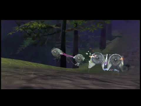 Podracing on Gammor witness the final lap of an exploding end to one of the races