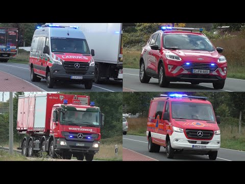 [AMMONIAKAUSTRITT!] WERKFEUERWEHR, ATF und mehr! - Einsatzfahrten zu Großeinsatz in Oberhausen