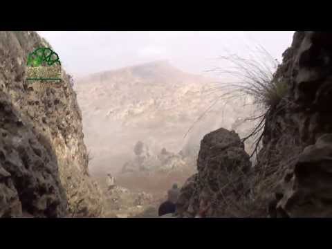 إصابة أحد مقاتلي جيش الإسلام بالقصف العنيف الذي تعرضت له مواقعهم في جبال منطقة القلمون في ريف دمشق