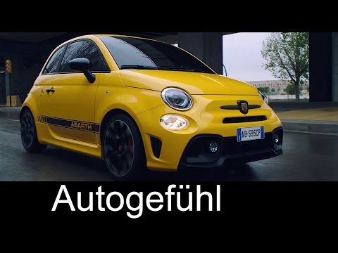 Abarth 595 new Facelift Exterior action preview (Fiat 500 Abarth sports version)